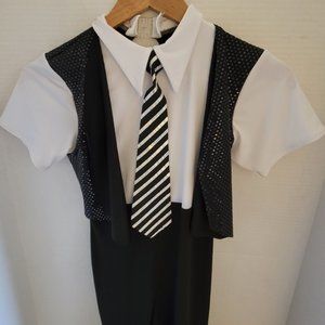 Adult Jumpsuit 1 Piece Black & white Dance Jazz Costume Creations by Cicci M